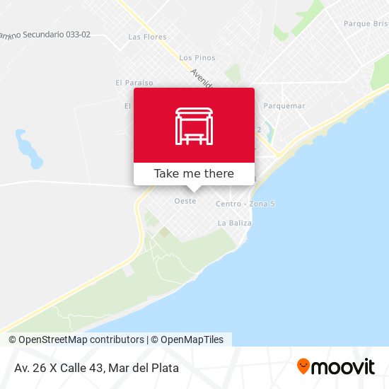 Mapa de Av. 26 X Calle 43