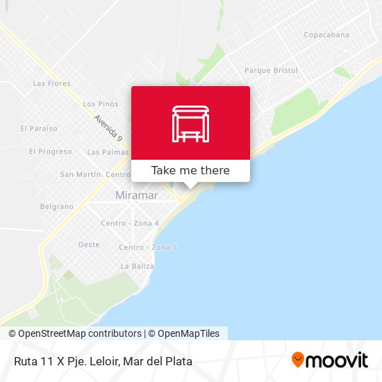 Ruta 11 X Pje. Leloir map