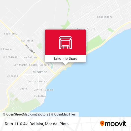 Ruta 11 X Av. Del Mar map