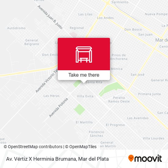 Av. Vértiz X Herminia Brumana map