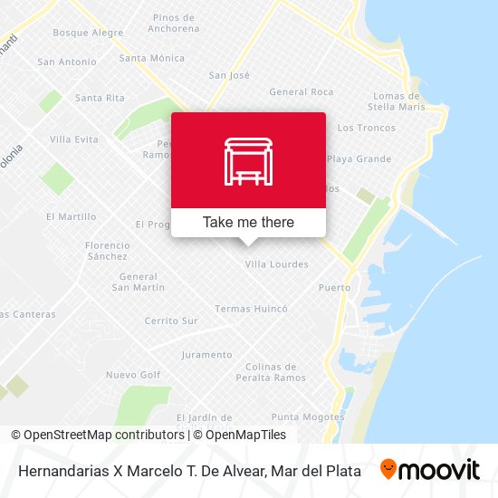 Mapa de Hernandarias X Marcelo T. De Alvear