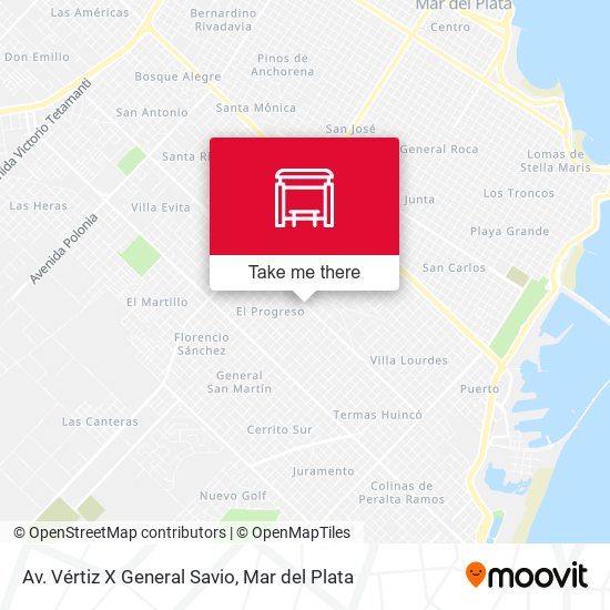 Mapa de Av. Vértiz X General Savio