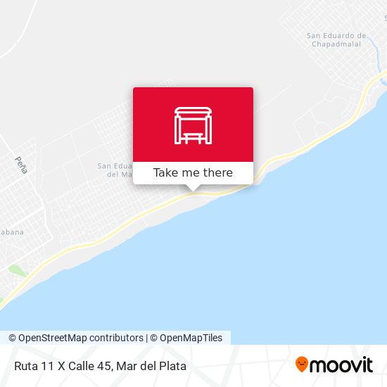 Ruta 11 X Calle 45 map