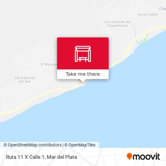 Mapa de Ruta 11 X Calle 1