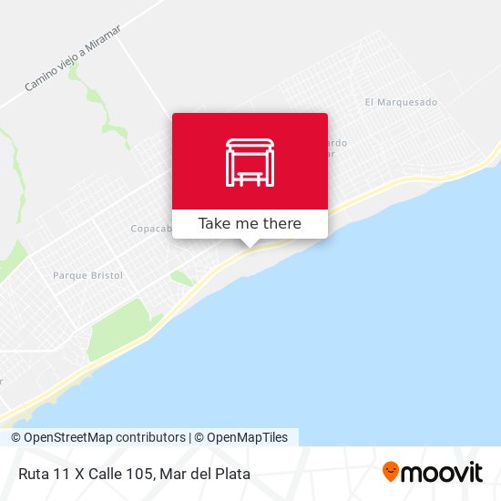 Ruta 11 X Calle 105 map