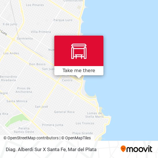 Mapa de Diag. Alberdi Sur X Santa Fe