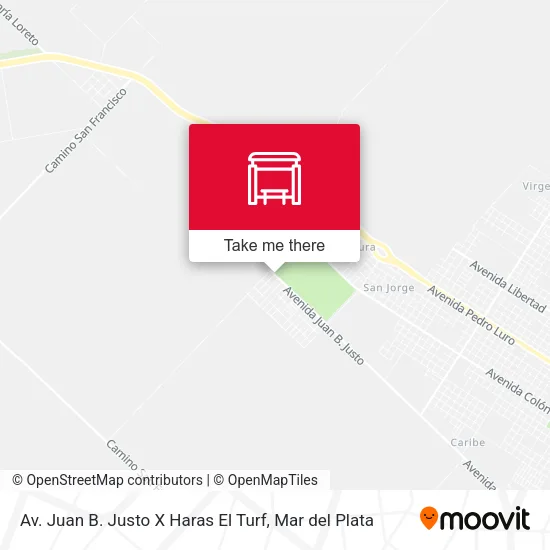 Av. Juan B. Justo X Haras El Turf map