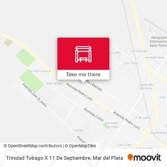 Trinidad Tobago X 11 De Septiembre map