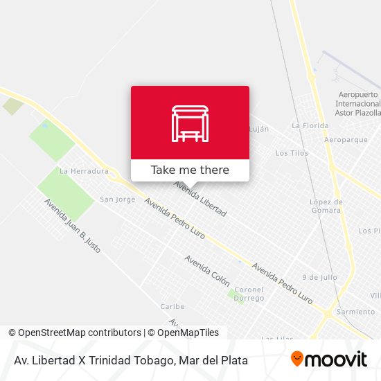 Av. Libertad X Trinidad Tobago map