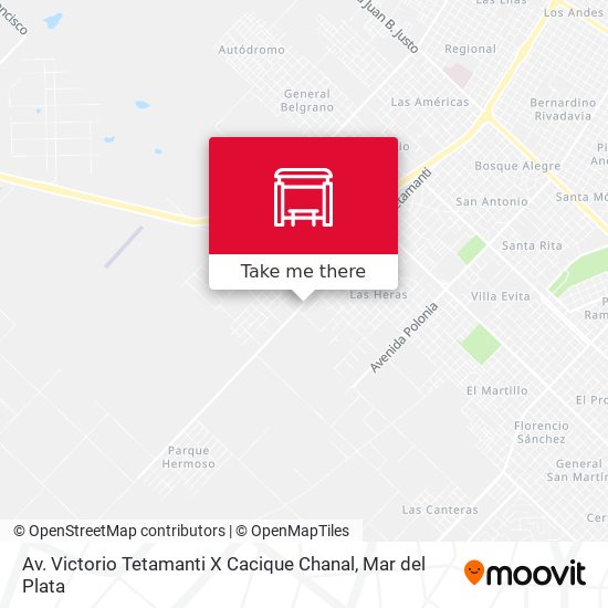 Mapa de Av. Victorio Tetamanti X Cacique Chanal