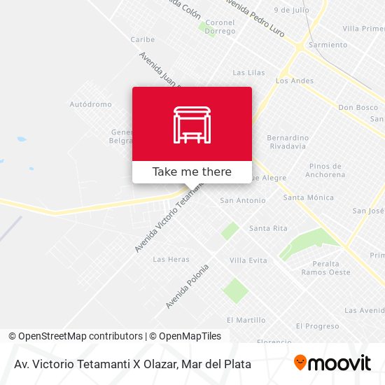 Av. Victorio Tetamanti X Olazar map