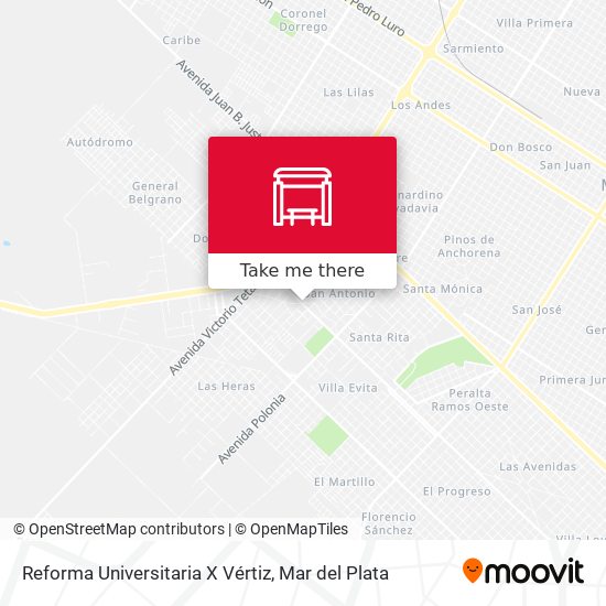 Mapa de Reforma Universitaria X Vértiz