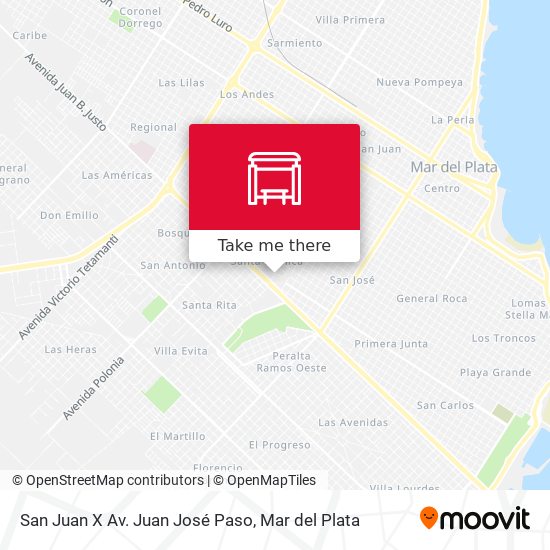 San Juan X Av. Juan José Paso map