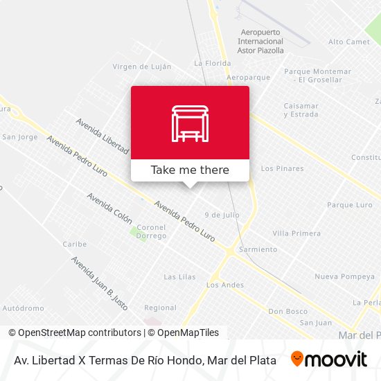 Av. Libertad X Termas De Río Hondo map