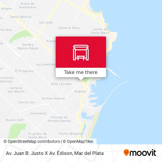 Av. Juan B. Justo X Av. Édison map