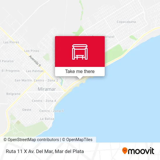 Ruta 11 X Av. Del Mar map