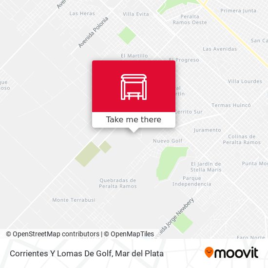 Corrientes Y Lomas De Golf map