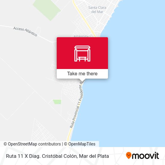 Mapa de Ruta 11 X Diag. Cristóbal Colón