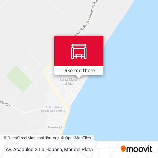 Av. Acapulco X La Habana map