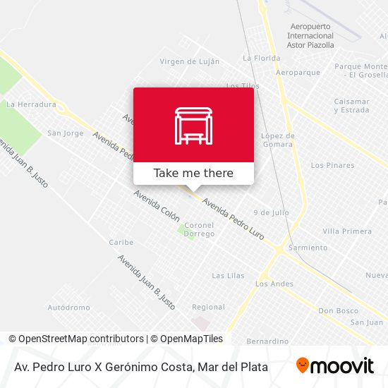 Av. Pedro Luro X Gerónimo Costa map