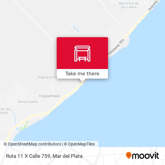 Ruta 11 X Calle 759 map