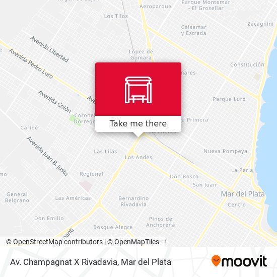 Av. Champagnat X Rivadavia map