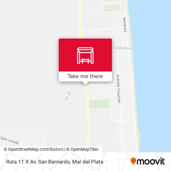 Ruta 11 X Av. San Bernardo map