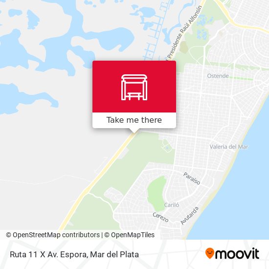 Mapa de Ruta 11 X Av. Espora