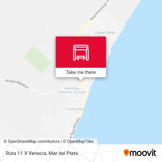 Ruta 11 X Venecia map