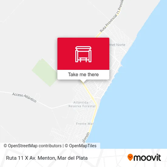 Ruta 11 X Av. Menton map