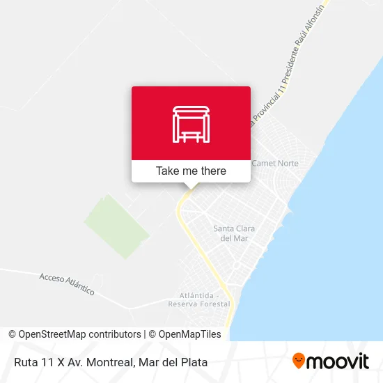 Ruta 11 X Av. Montreal map