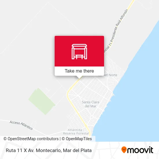 Ruta 11 X Av. Montecarlo map