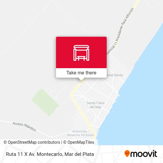 Ruta 11 X Av. Montecarlo map
