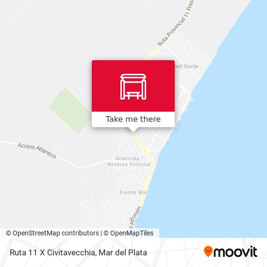 Ruta 11 X Civitavecchia map