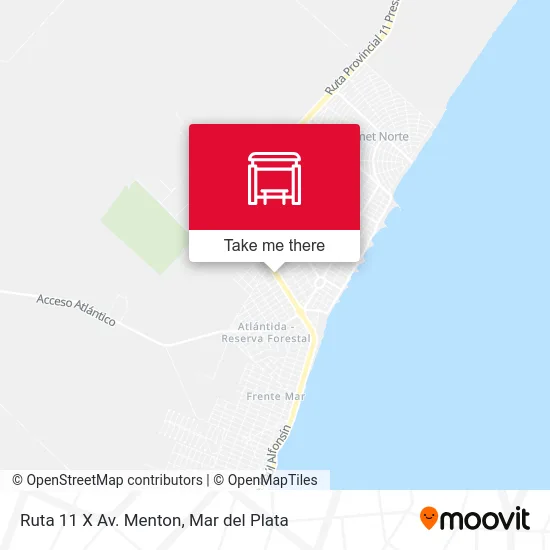 Ruta 11 X Av. Menton map