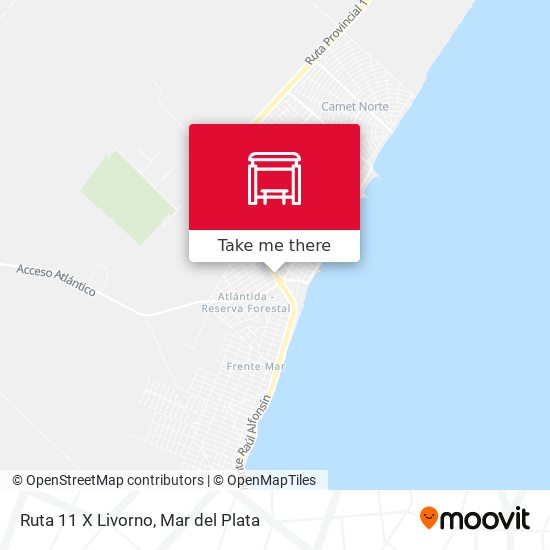 Mapa de Ruta 11 X Livorno