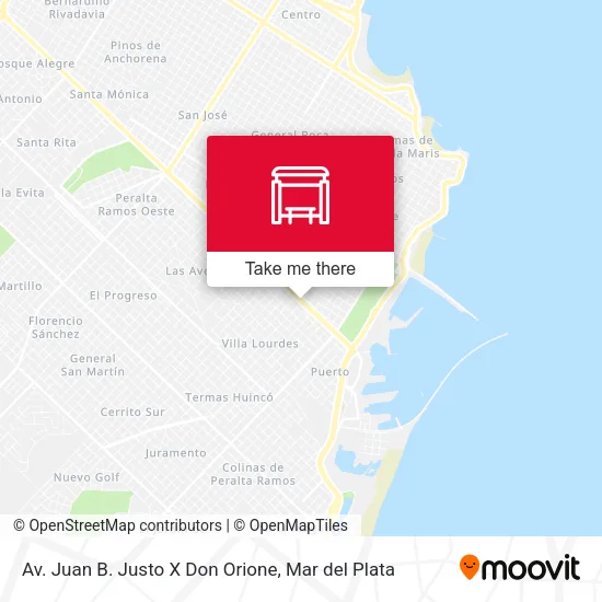 Av. Juan B. Justo X Don Orione map