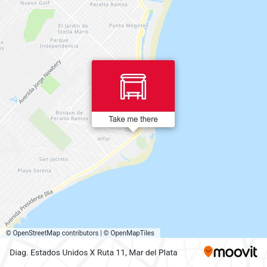Mapa de Diag. Estados Unidos X Ruta 11