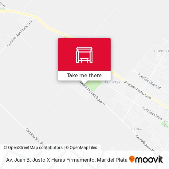 Av. Juan B. Justo X Haras Firmamento map