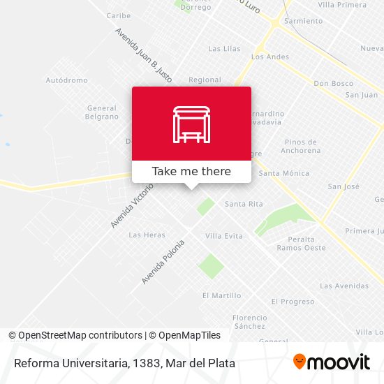 Reforma Universitaria, 1383 map