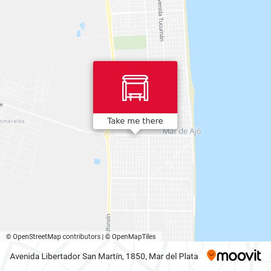Mapa de Avenida Libertador San Martín, 1850