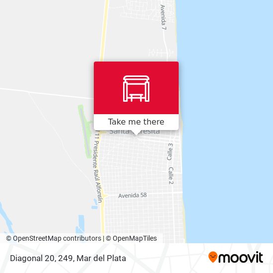 Mapa de Diagonal 20, 249