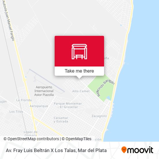 Av. Fray Luis Beltrán X Los Talas map