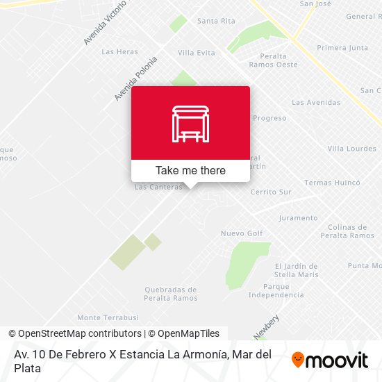 Av. 10 De Febrero X Estancia La Armonía map