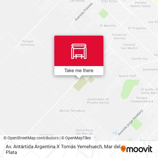 Mapa de Av. Antártida Argentina X Tomás Yemehuech