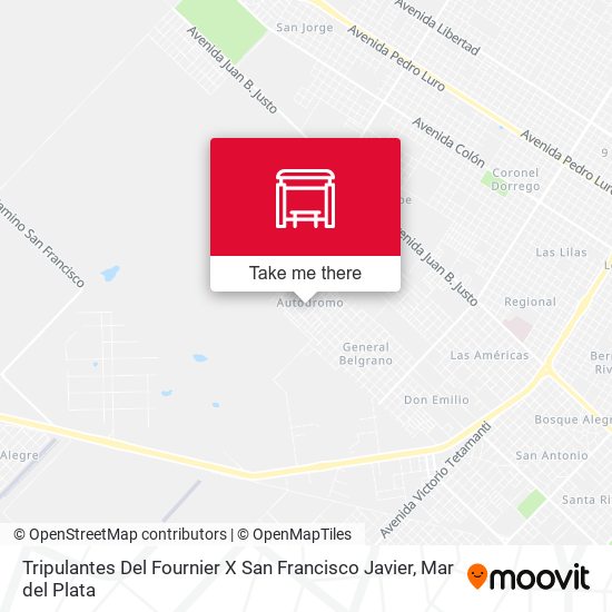 Tripulantes Del Fournier X San Francisco Javier map