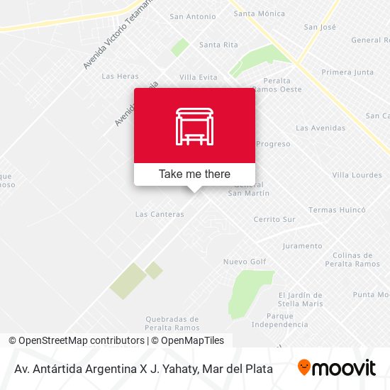 Mapa de Av. Antártida Argentina X J. Yahaty