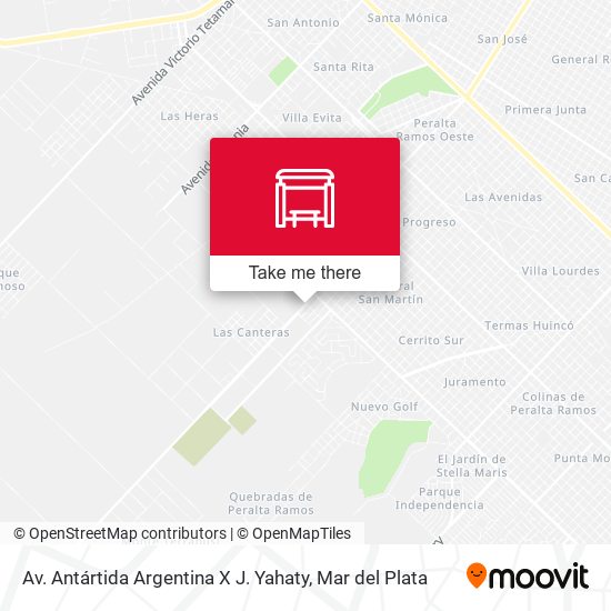Mapa de Av. Antártida Argentina X J. Yahaty