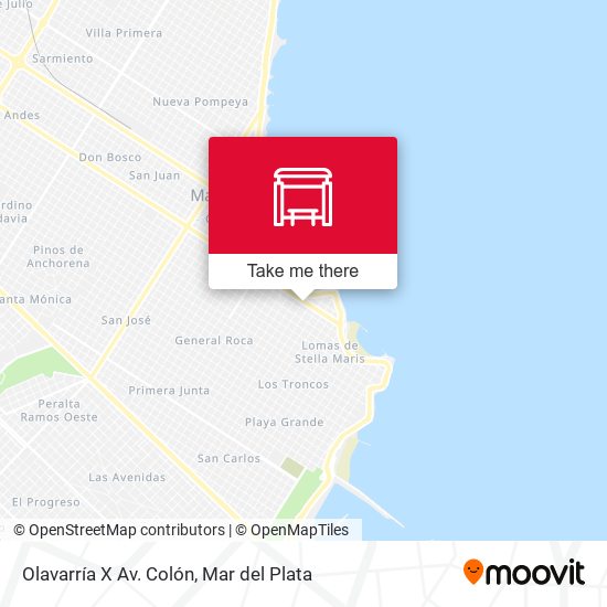 Mapa de Olavarría X Av. Colón