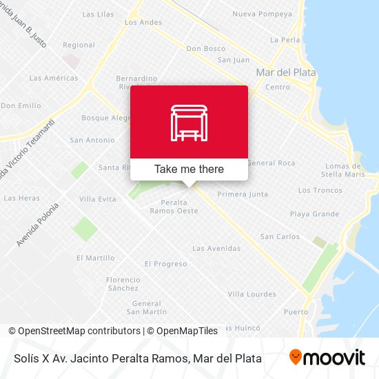 Solís X Av. Jacinto Peralta Ramos map